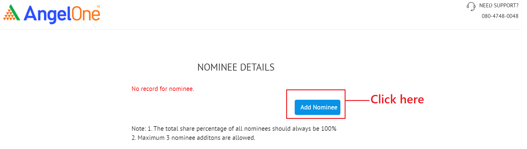 Add a Nominee To Demat Account