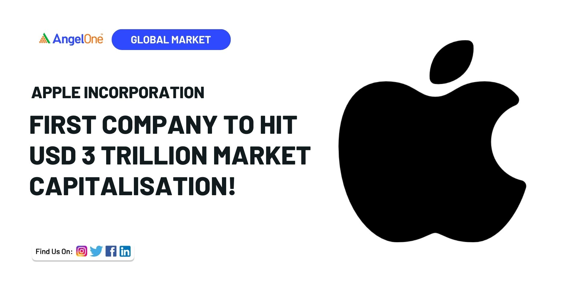 Apple Market Cap Tops $3 Trillion, First Company to Reach Milestone