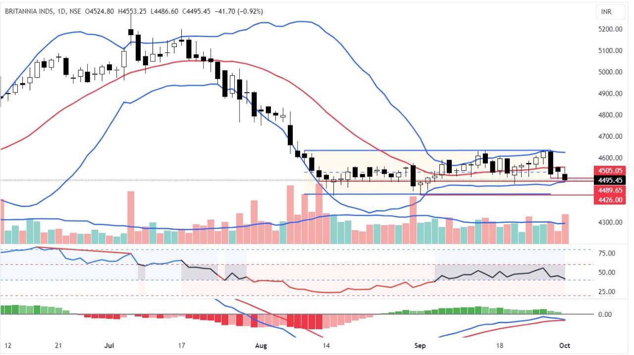 Britannia Industries stock chart