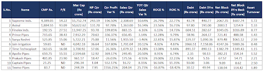 Key Players in the Indian Pipe Sector