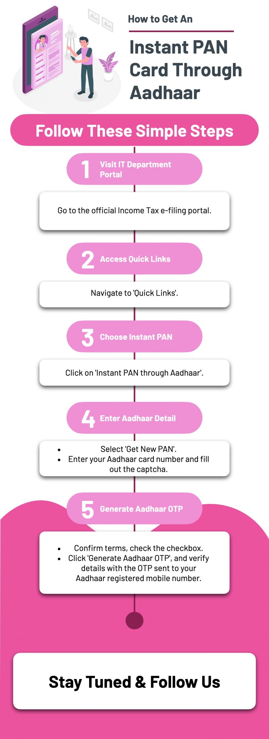 Get Instant PAN Card Through Aadhaar